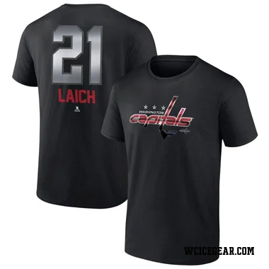 Black Men's Brooks Laich Washington Capitals Midnight Mascot Logo T-Shirt
