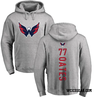Men's Adam Oates Washington Capitals Branded Ash Backer Pullover Hoodie