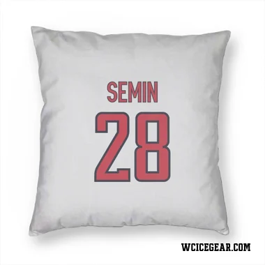 White Washington Capitals Alexander Semin   Pillow Cover (18 X 18)